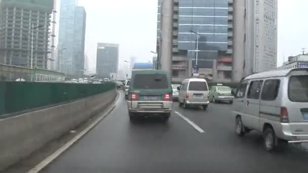 Shanghai Driving in Fast Motion — Stock Video